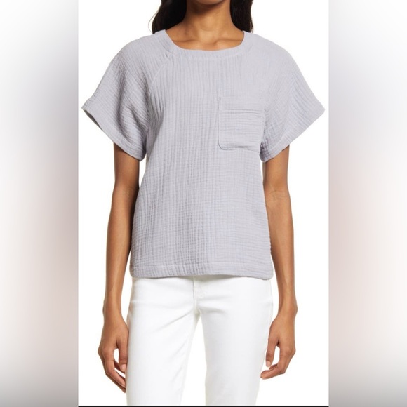 Madewell Tops - MADEWELL Lightspun Renwood Button Back Top in Faded Lavender size XS